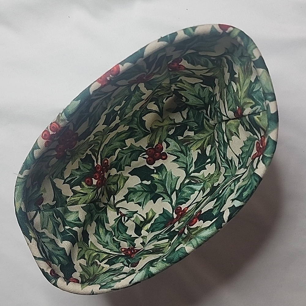Longaberger Christmas Basket Liner Cotton Fits 2002 Small Comforts Basket